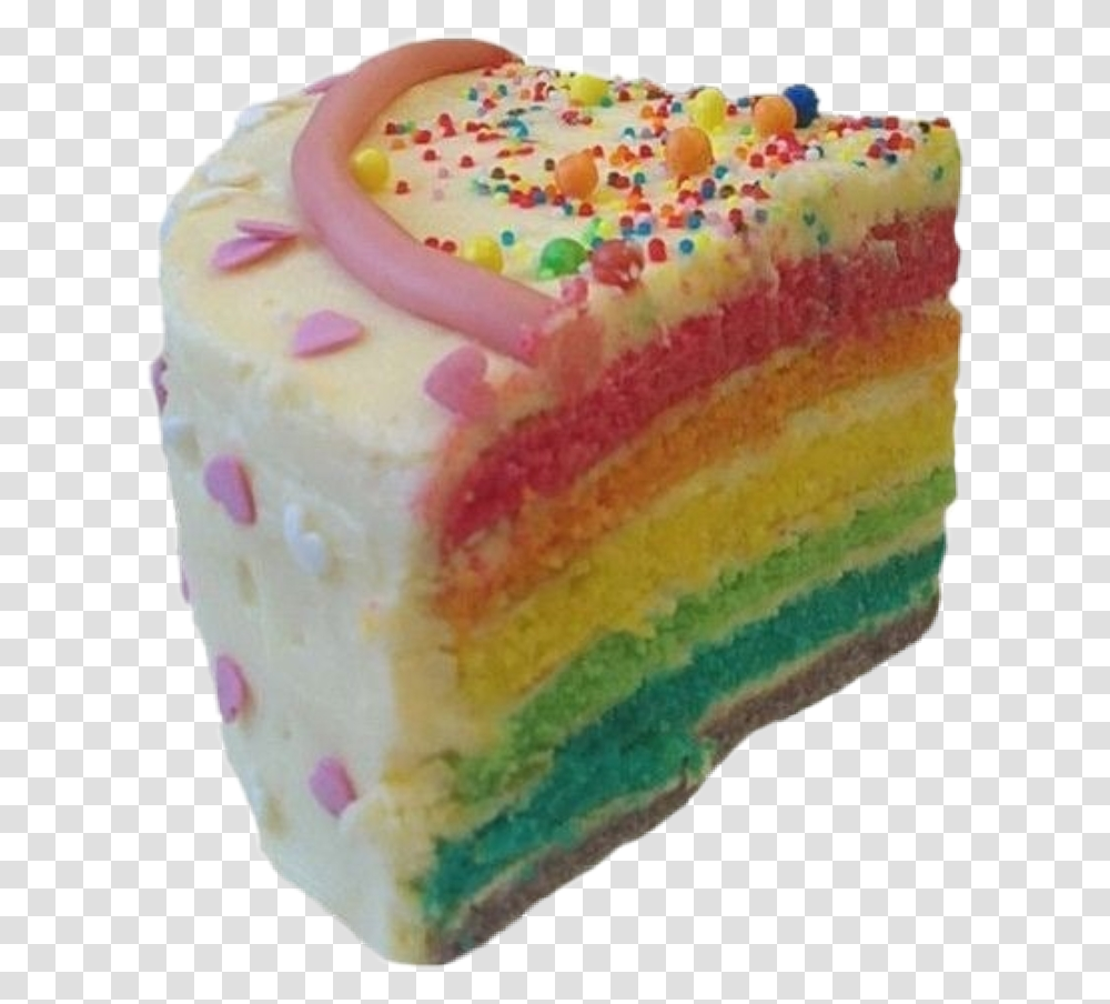 Cake Food Cakes Rainbow Nichememe Sticker Background Birthday Cake, Dessert, Icing, Cream, Creme Transparent Png