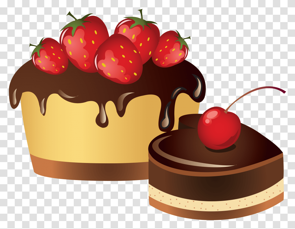 Cake, Food, Plant, Fruit, Cherry Transparent Png