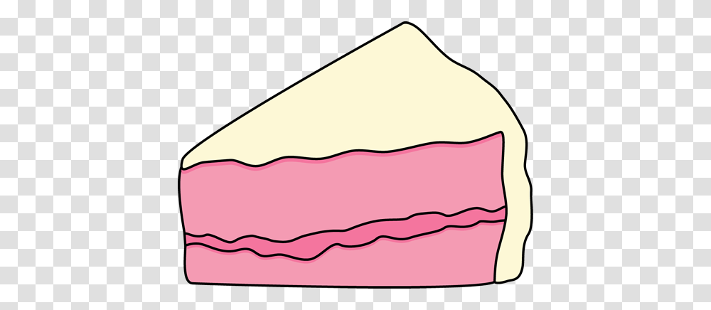 Cake Slice Clip Art Slice Of Pink Cake With White Frosting Clip, Pork, Food, Bacon, Tent Transparent Png