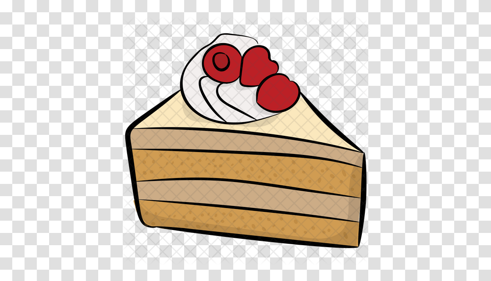 Cake Slice Icon Of Doodle Style Slice Of Strawberry Cake Clipart, Paper, Towel, Paper Towel, Tissue Transparent Png