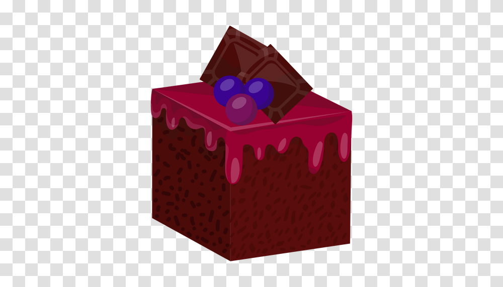 Cake Slice With Blueberries, Gift, Box Transparent Png