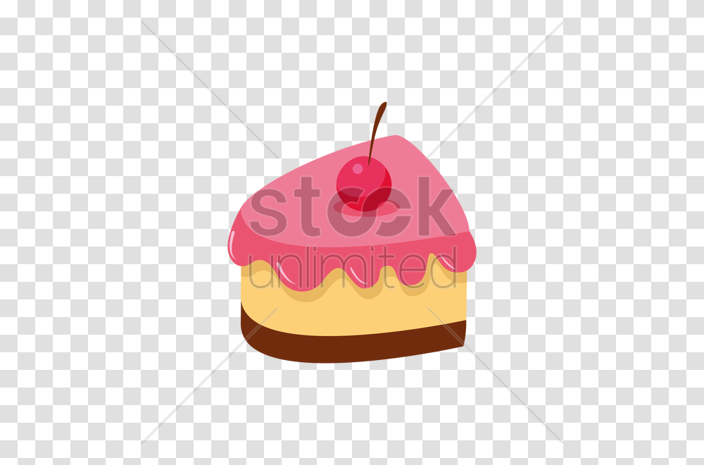 Cake Slice With Cherry Vector Image, Sweets, Food, Confectionery, Plant Transparent Png