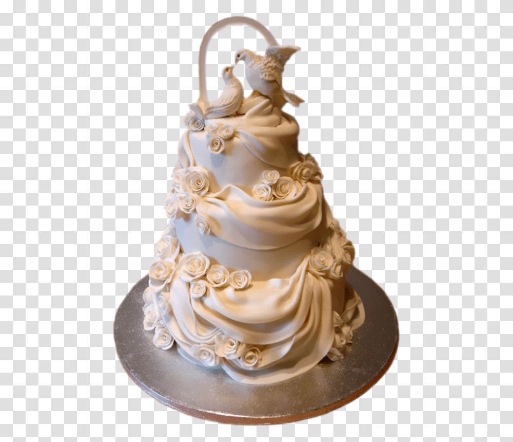 Cake White Dove Wedding Cake, Dessert, Food, Apparel Transparent Png