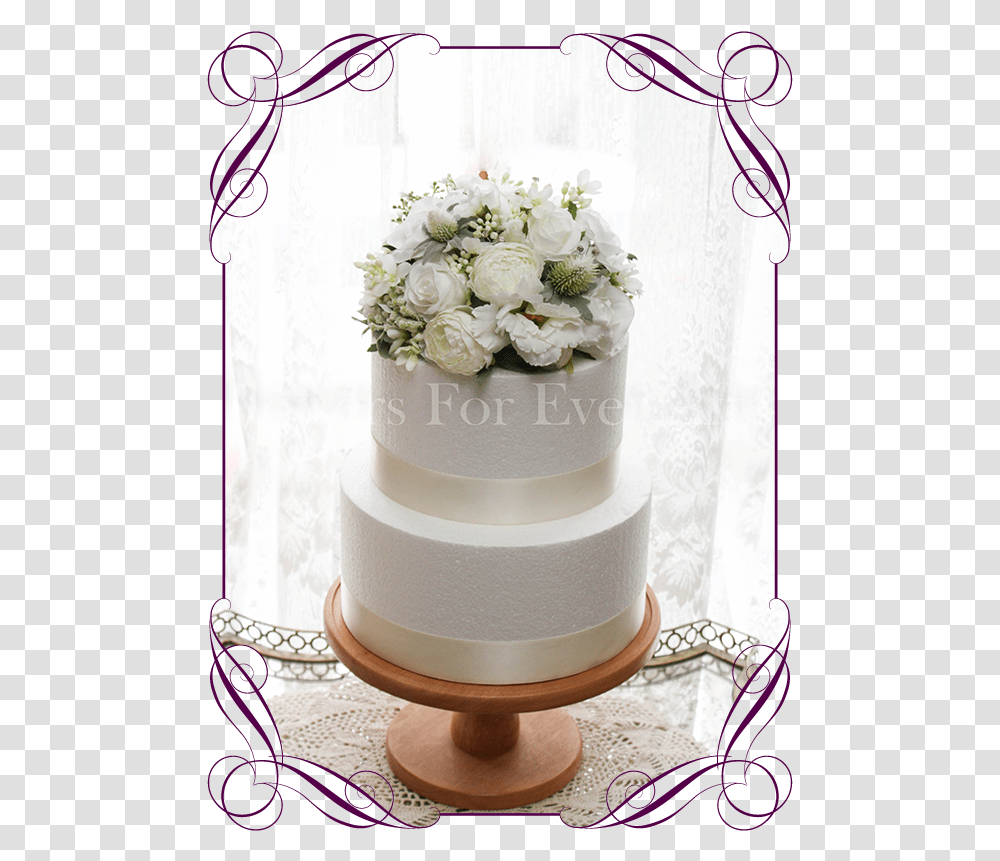 Cake With Baby Breath Flowers, Dessert, Food, Wedding Cake Transparent Png