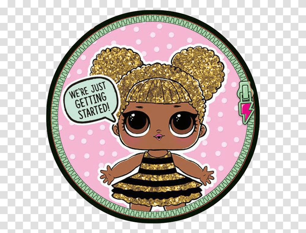 Cakes Cake Stickers Sugar Sheets Lol Surprise Queen Bee, Label, Text, Logo, Symbol Transparent Png