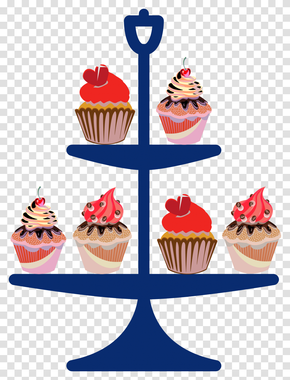 Cakes On A Stand Clip Arts Cupcake Bakery Clip Art, Cream, Dessert, Food, Creme Transparent Png