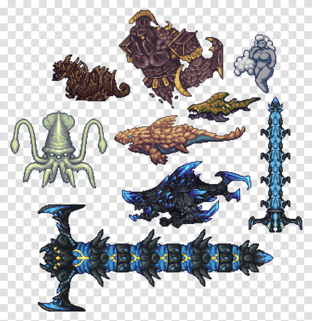 Calamity Mod For Terraria Terraria Calamity Old Sprites, Painting, X-Ray, Ct Scan Transparent Png
