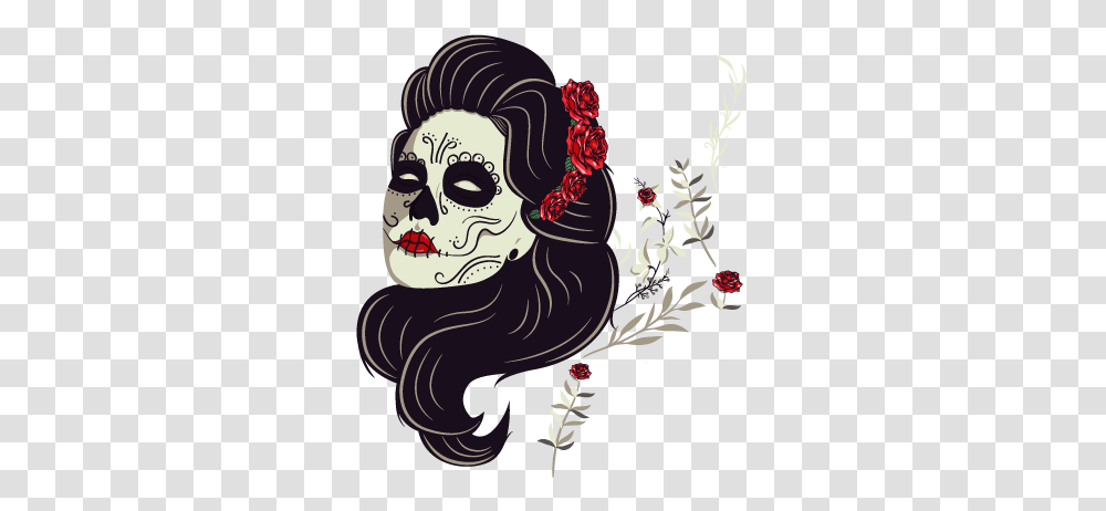 Calavera Leash Illustration, Graphics, Art, Floral Design, Pattern Transparent Png