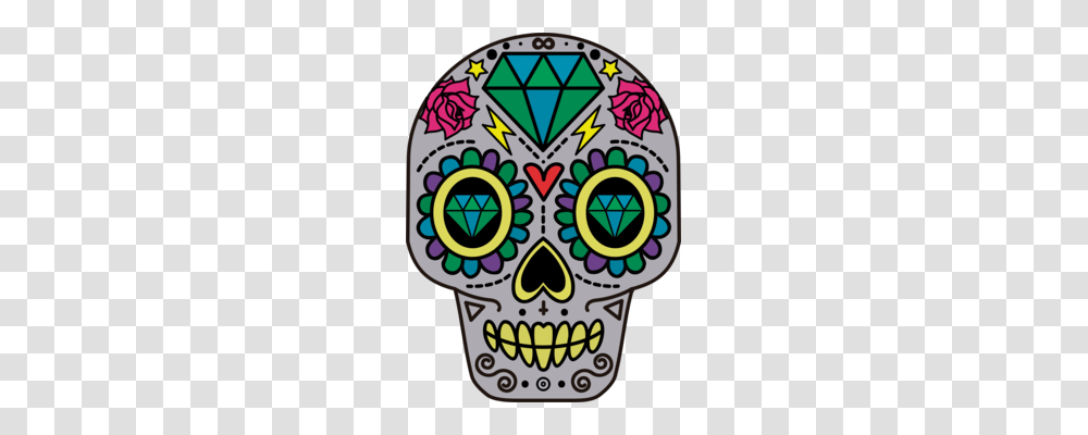 Calavera Skull Art T Shirt Day Of The Dead, Egg, Food, Stained Glass, Pattern Transparent Png
