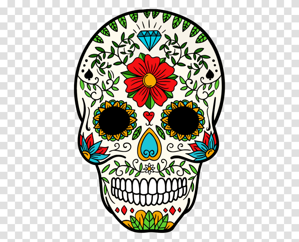 Calavera T Shirt Day Of The Dead Skull Art, Doodle, Drawing, Floral Design Transparent Png