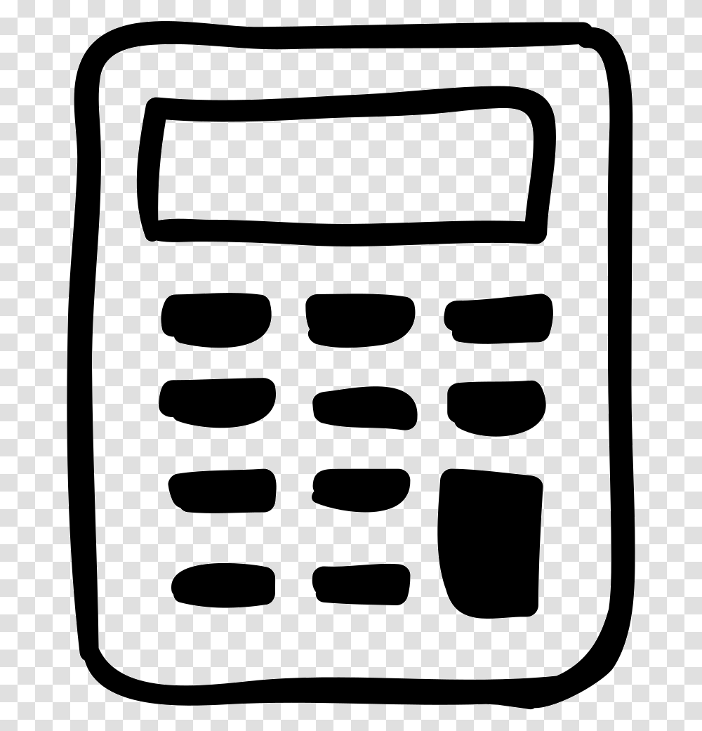 Calculator Hand Drawn, Electronics, Phone, Mobile Phone, Cell Phone Transparent Png