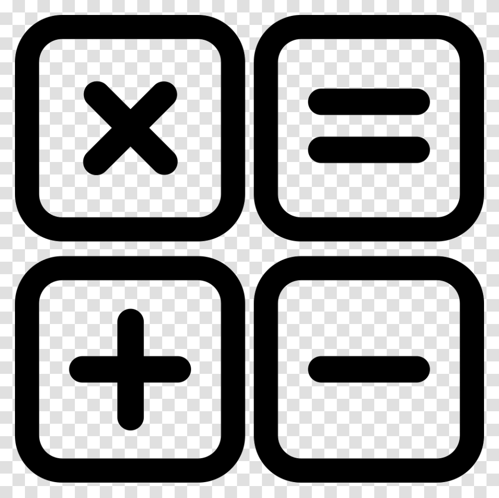Calculator Icon Free Download, Number, Stencil Transparent Png