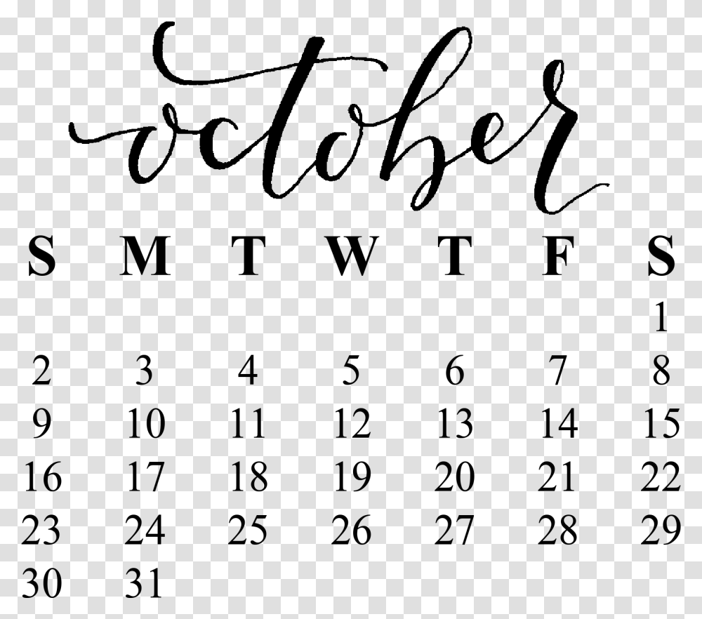 Calendar 0 October October Calendar, Gray, World Of Warcraft Transparent Png