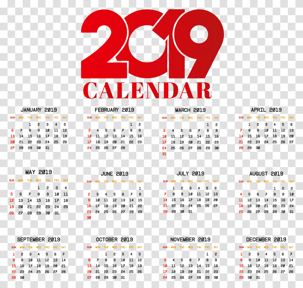 Calendar 2019 Image Calendar Design 2019, Scoreboard Transparent Png