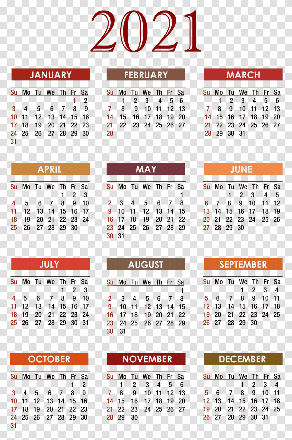 Calendar 2021 Free Download Free Printable 2020 Calendar, Flyer, Poster, Paper Transparent Png