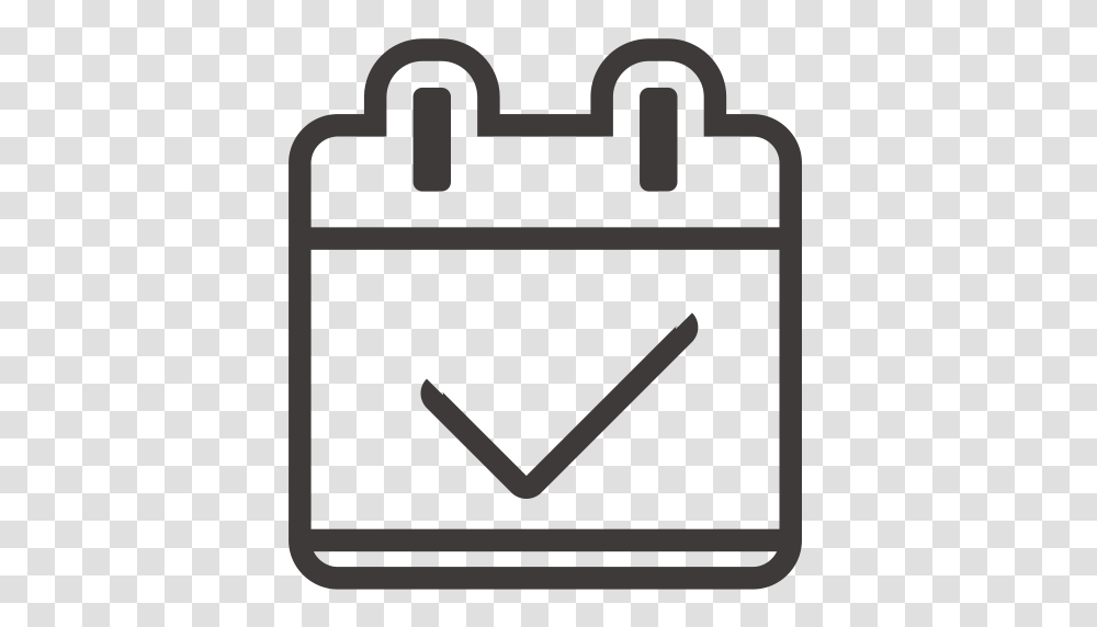 Calendar Check Or Check Check Mark Icon With And Vector, Briefcase, Bag Transparent Png