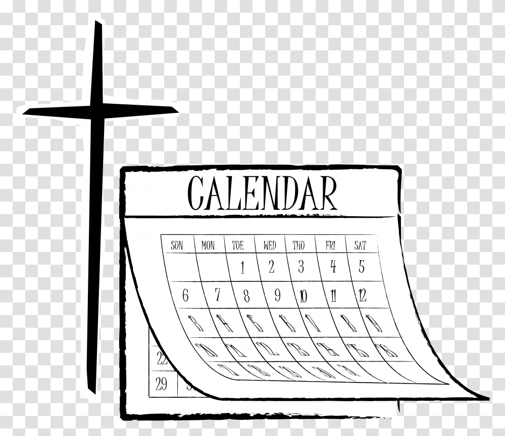 Calendar Clip Art, Cross Transparent Png