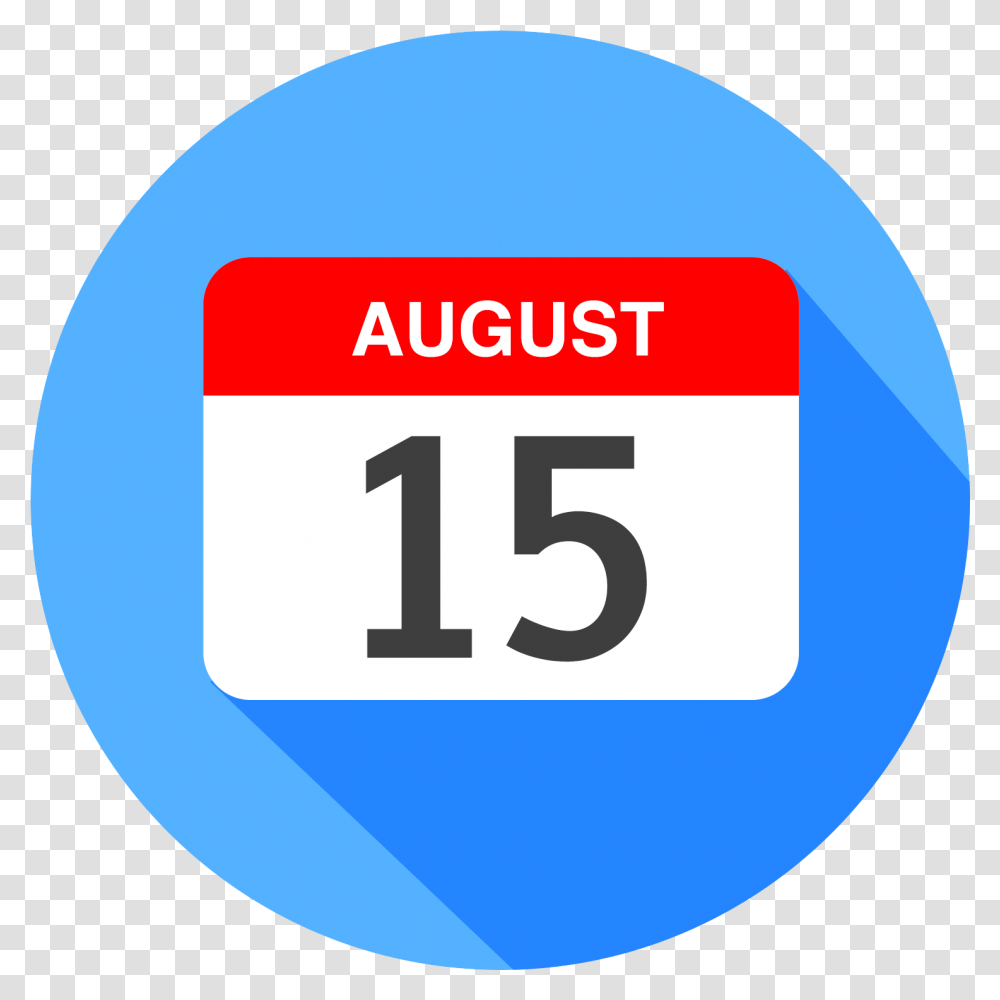 Calendar Clipart Download Aug 15 Calendar Clipart, Number, First Aid Transparent Png