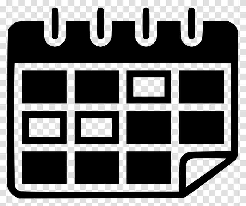 Calendar Estimate Events Calendar Black Icon, Stencil, Rug, Scoreboard Transparent Png