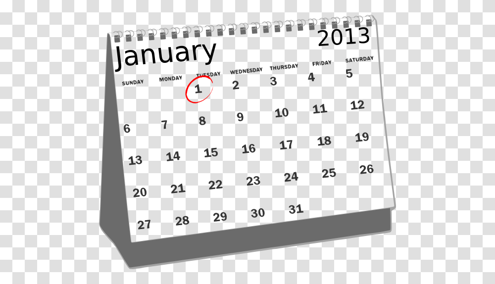 Calendar Hd Photos Clipart December Calendar Clipart Black And White, Menu, Cooktop, Indoors Transparent Png