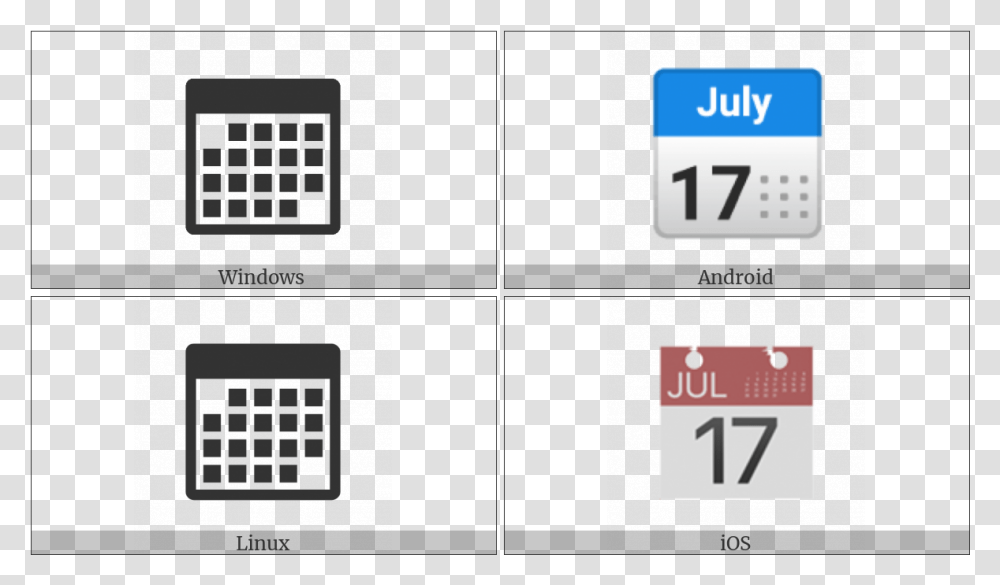 Calendar On Various Operating Systems, Electronics, Number Transparent Png