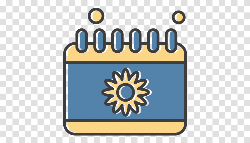Calendar Schedule Spring Sunflower Icon Download On Iconfinder Vertical, Machine, Gear, Symbol, Wheel Transparent Png