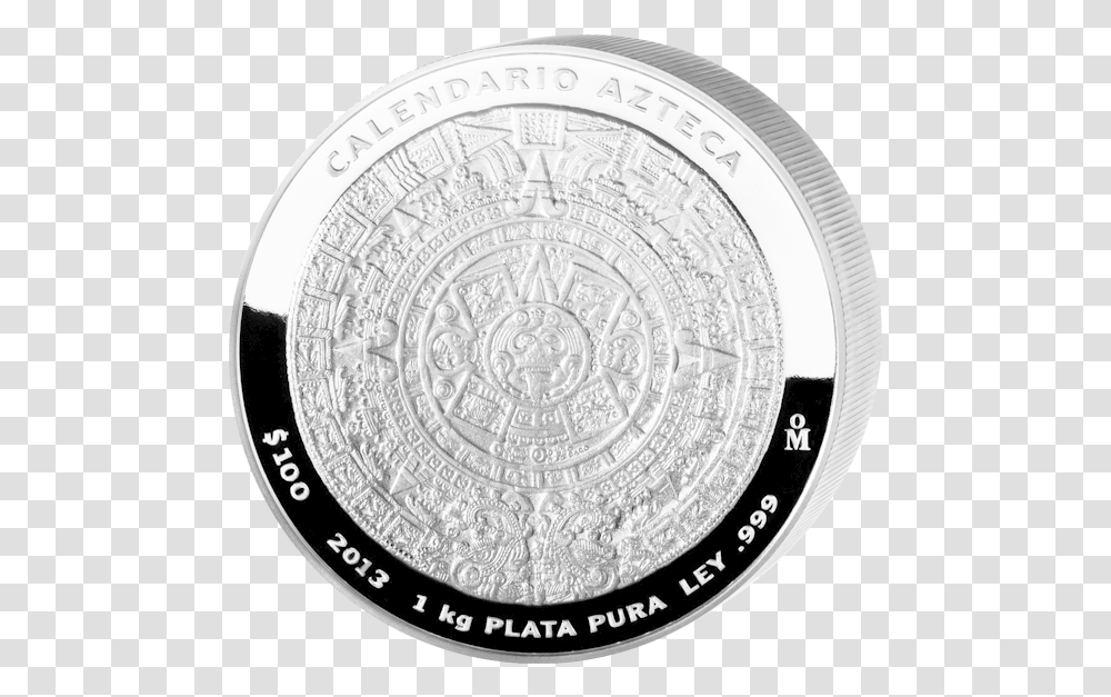 Calendario Azteca Silver 1kg Price, Coin, Money, Clock Tower, Architecture Transparent Png