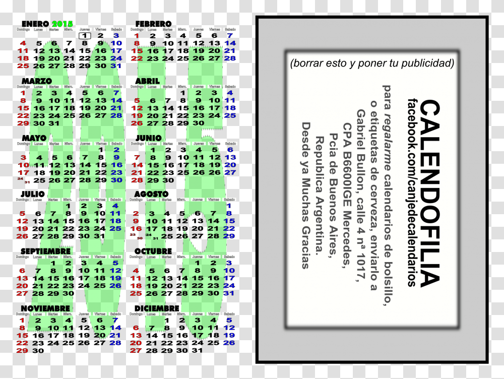 Calendario De Bolsillo Calendar, Word, Electronics, Number Transparent Png