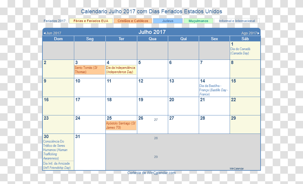 Calendrio Dos Estados Unidos Julho 2017 Em Formato Easter 2020, Calendar, Monitor, Screen Transparent Png