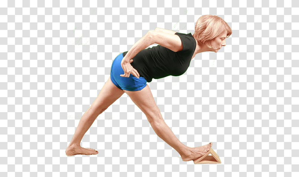 Calf Stretch On Block, Person, Human, Working Out, Sport Transparent Png