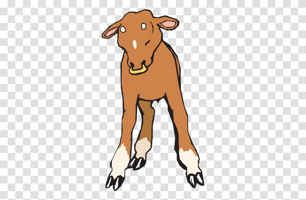 Calf With Nose Ring Clip Art For Web, Mammal, Animal, Pet, Canine Transparent Png