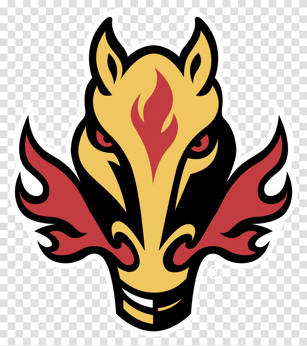 Calgary Flames Horse Head, Fire, Light, Dragon Transparent Png