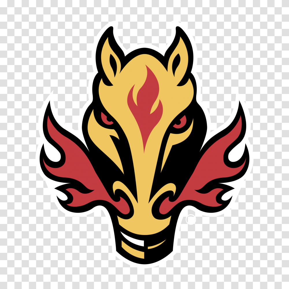 Calgary Flames Logo Vector, Fire, Light, Dragon, Stencil Transparent Png