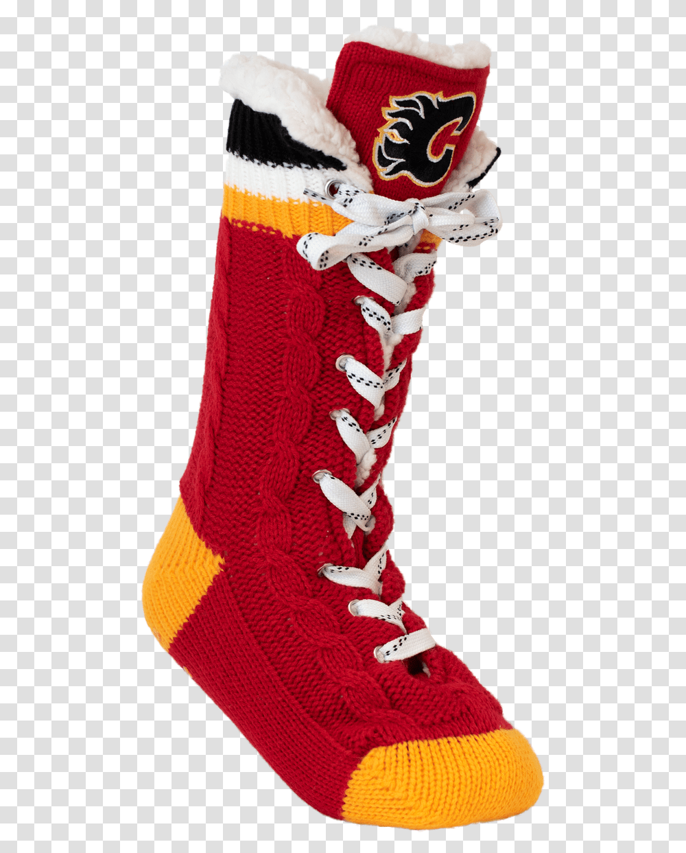 Calgary Flames Nhl Slipper Skates Calgary Flames Socks, Apparel, Footwear, Shoe Transparent Png