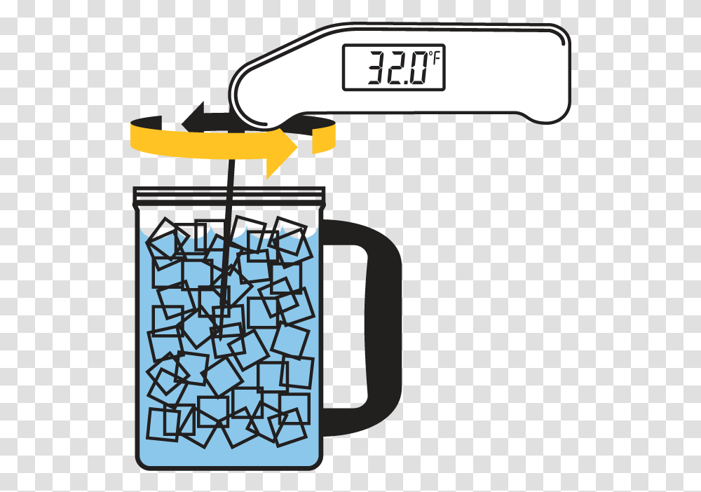 Calibration Ice Bath Test Cartoons Calibrating Thermometer In Ice Bath, Weapon, Weaponry, Cup Transparent Png