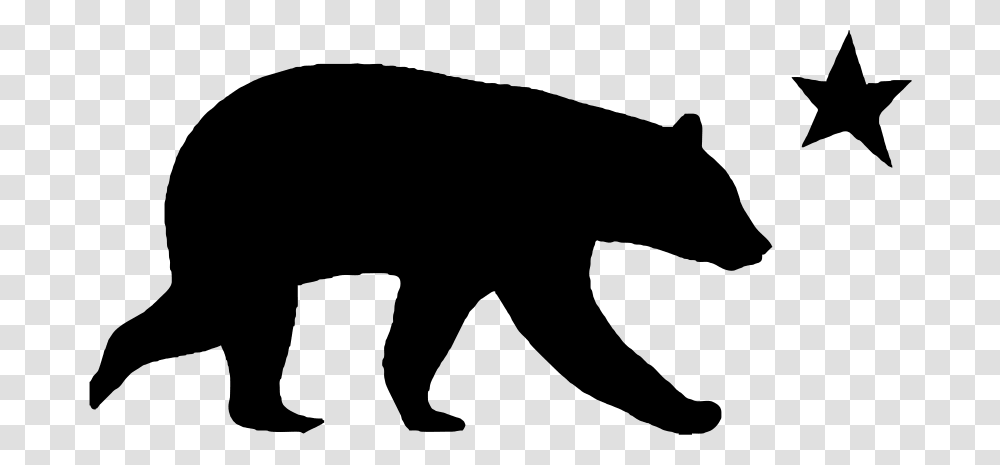 California Bear And Star, Wildlife, Animal, Mammal, Black Bear Transparent Png