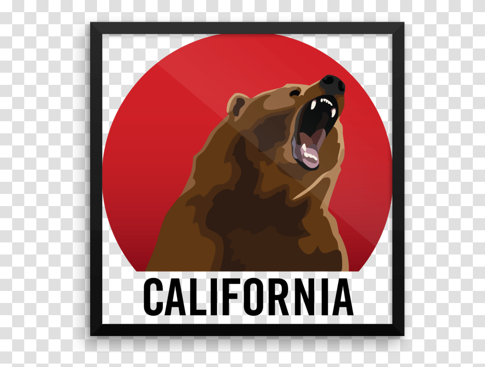 California Bear Postcard Download, Brown Bear, Wildlife, Mammal, Animal Transparent Png
