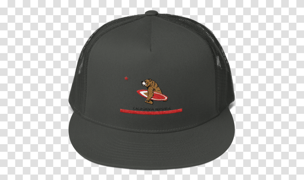 California Bear Republic Heading To Surf Mesh Back Hat Baseball Cap, Clothing, Apparel, Person, Human Transparent Png