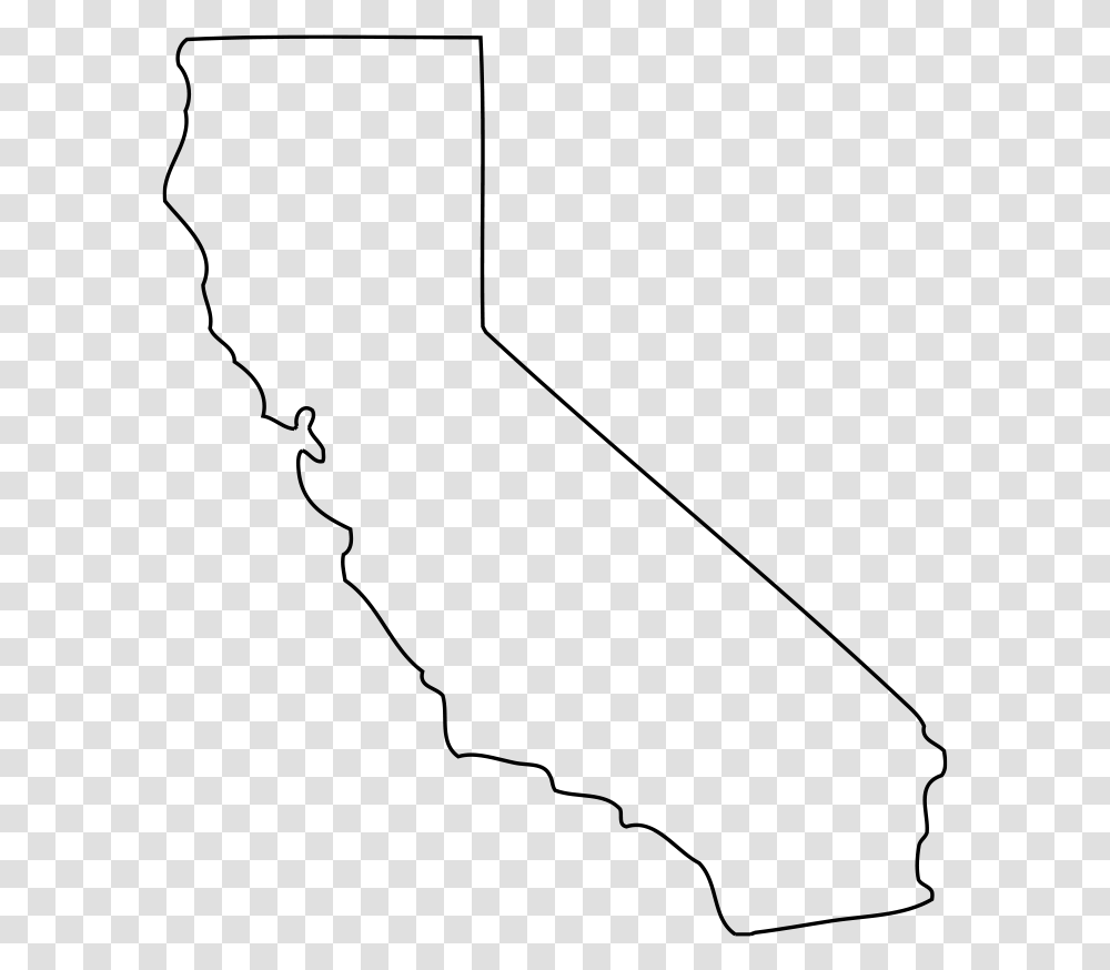 California Blank Map Clip Art California Outline, Gray, World Of Warcraft Transparent Png