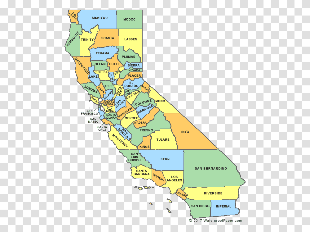 California County Map, Diagram, Plot, Atlas Transparent Png