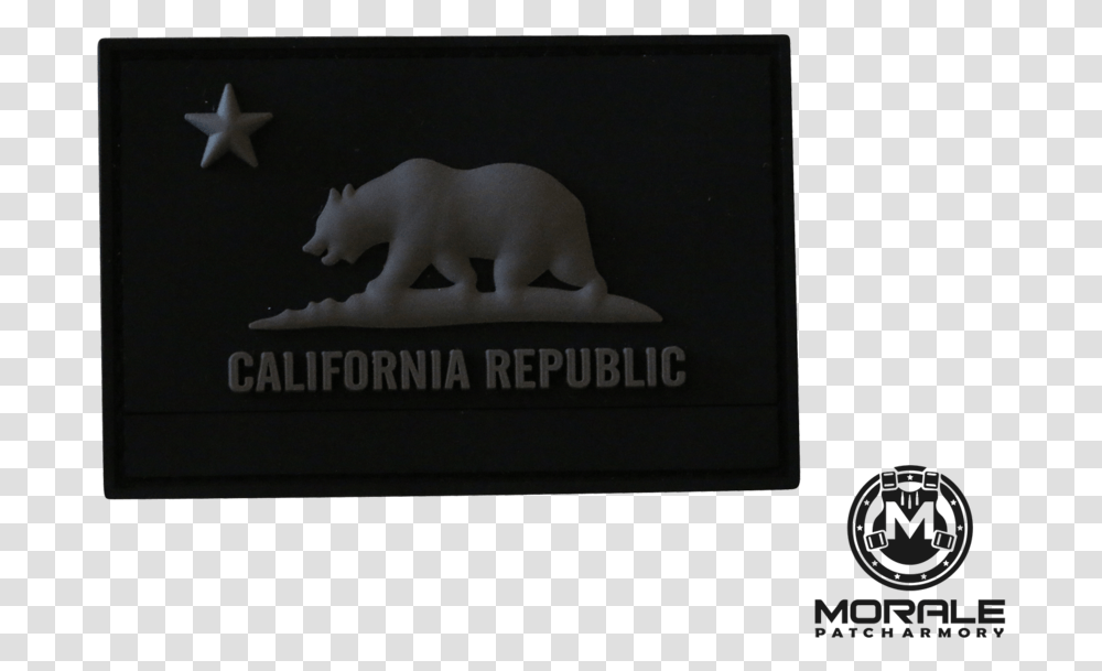 California Flag Morale Patch Polar Bear, Mammal, Animal, Wildlife, Cat Transparent Png