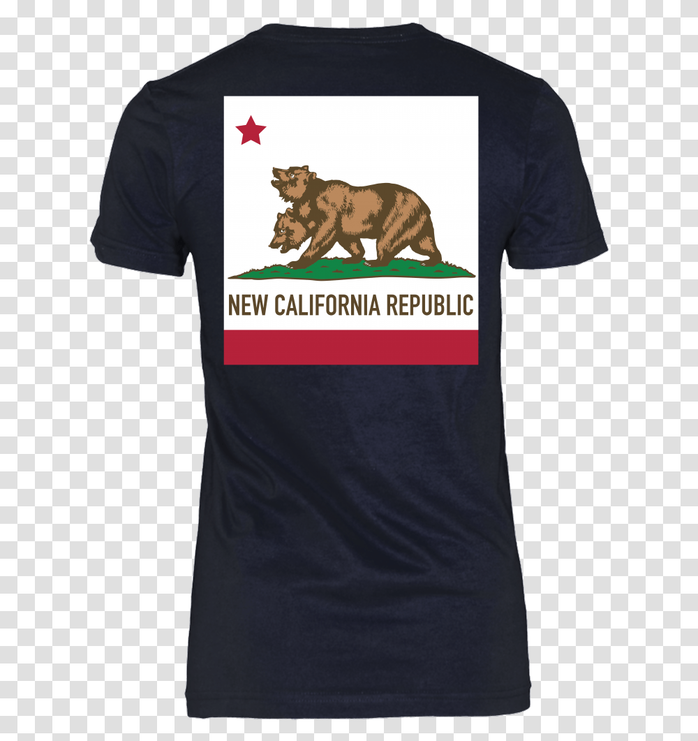 California Flag Shirt New California Republic Flag, Apparel, T-Shirt, Mammal Transparent Png