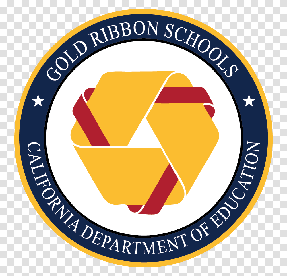 California Gold Ribbon Schools Logo Woodford Reserve, Symbol, Trademark, Text, Badge Transparent Png