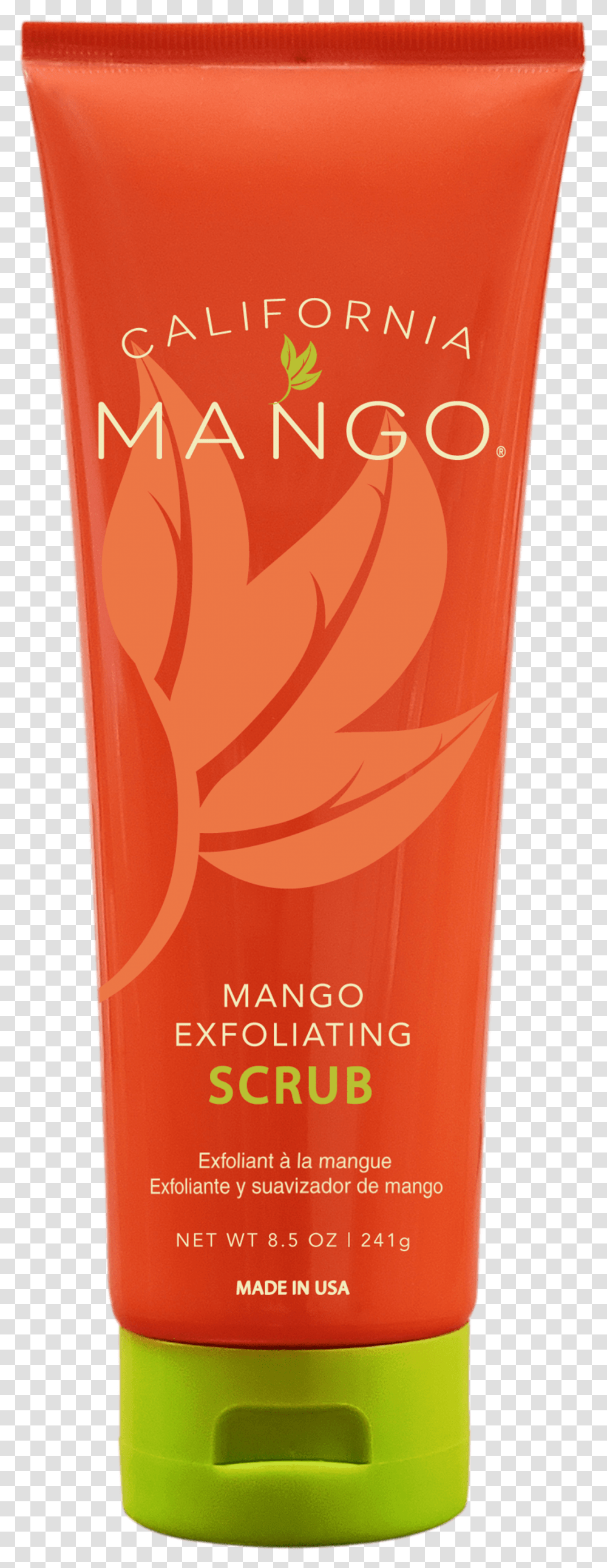 California Mango Mango Exfoliating Scrub, Bottle, Cosmetics, Beer, Alcohol Transparent Png