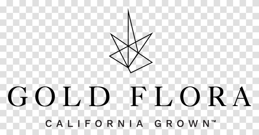 California Outline Gold Flora Cannabis Logo, Star Symbol Transparent Png