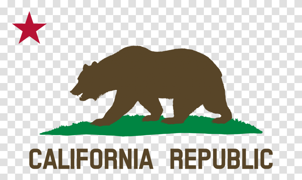 California Republic California Grizzly Bear Flag Of California, Poster, Advertisement, Wildlife, Animal Transparent Png