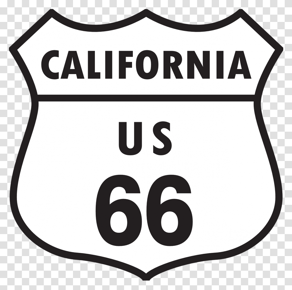 California Route 66 Clipart, Logo, Trademark, Armor Transparent Png