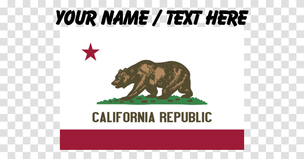California State Flag, Animal, Mammal, Wildlife, Bear Transparent Png