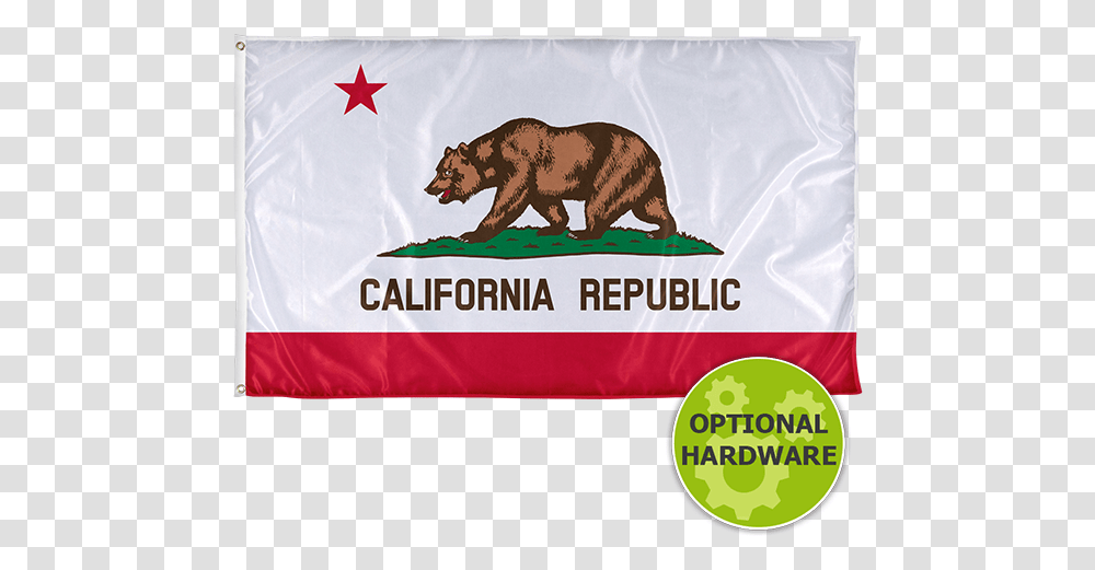 California State Flag, Mammal, Animal, Bear Transparent Png