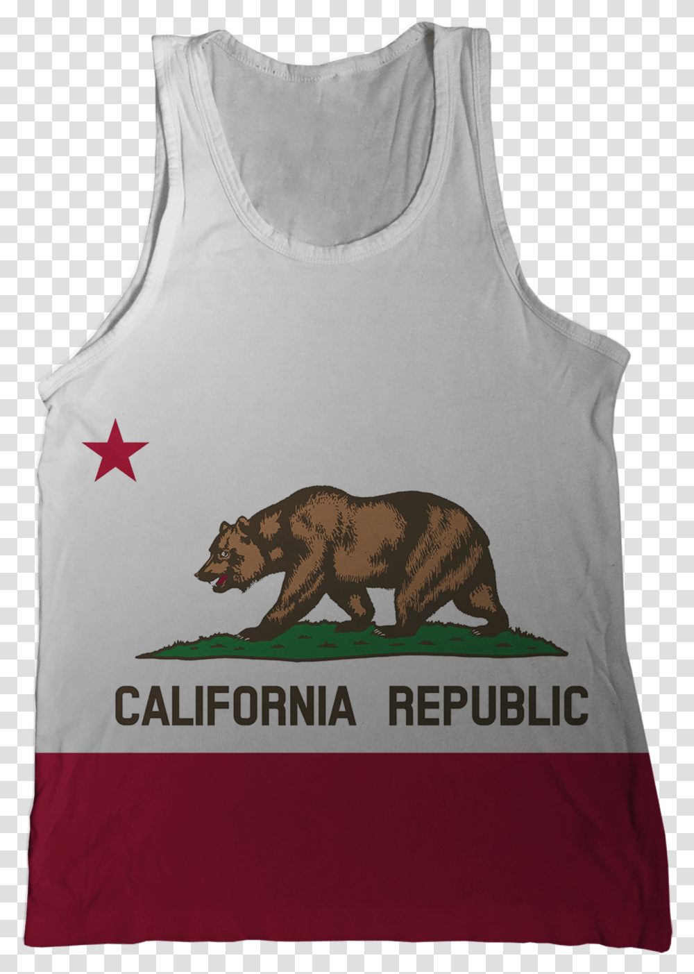 California State Flag Tank Top California Flag High Resolution, Apparel, Animal, Mammal Transparent Png